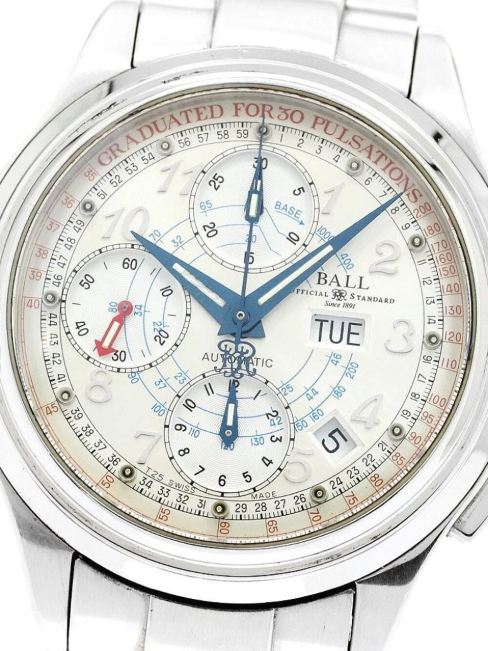 BALLWATCH train master pulsometer CM1010D Chronograph AT Men's Watch_903326